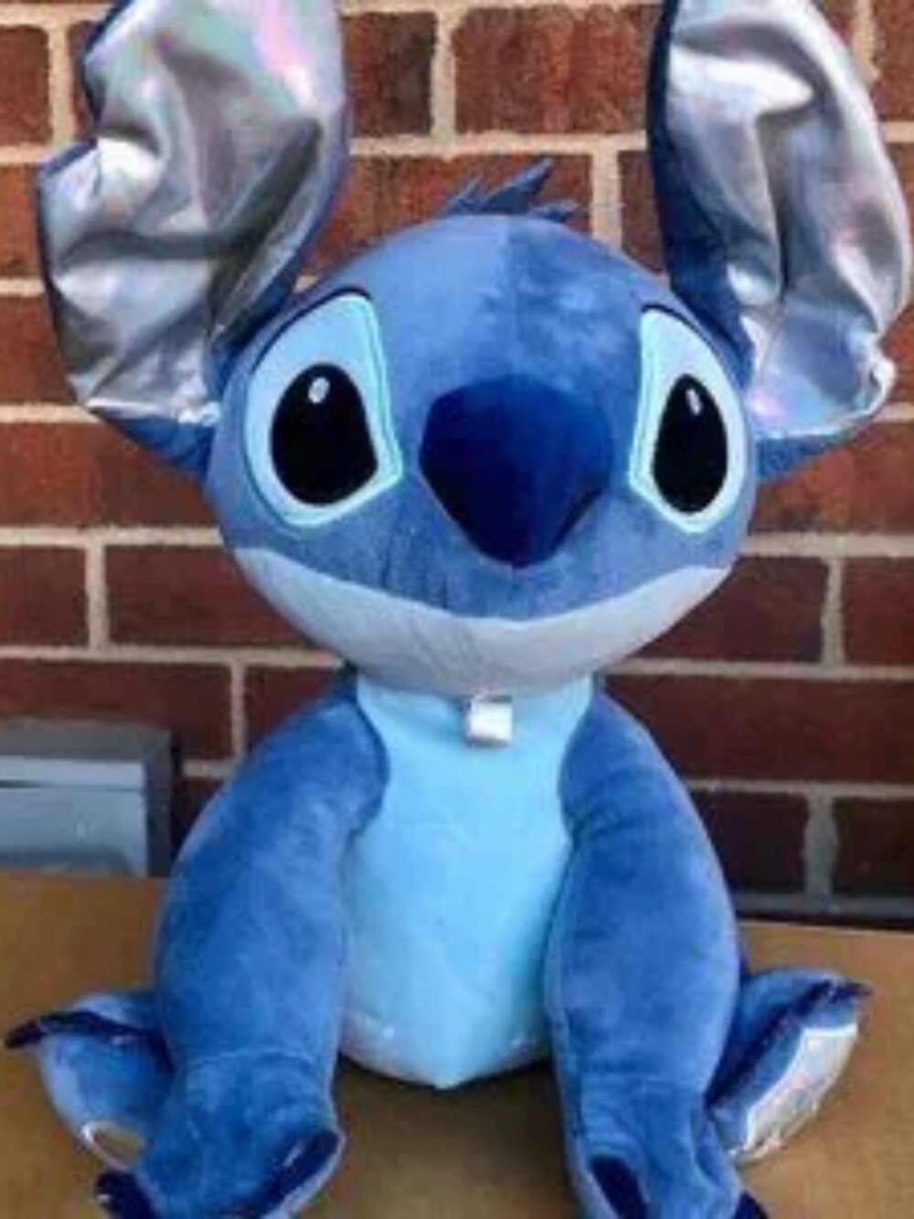 Rare Disney 100 Years of Wonder 100th Anniversary Stitch Plush 14" Silver E